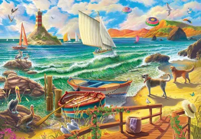 Anatolian The Seashore View 500 Piece Jigsaw Puzzle For Adults In Multi