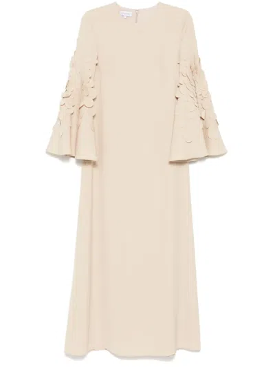 Anatomi Asueta Flower Dress In Nude