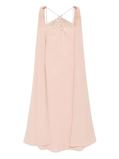 Anatomi Embroidered Maxi Dress In Nude