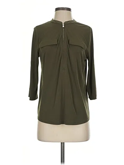 Pre-owned Anatomie 3/4 Sleeve Blouse In Green