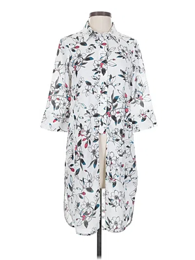 Pre-owned Anatomie 3/4 Sleeve Blouse In White