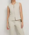 Anatomie Adley Techno Linen Vest Top In Champagne