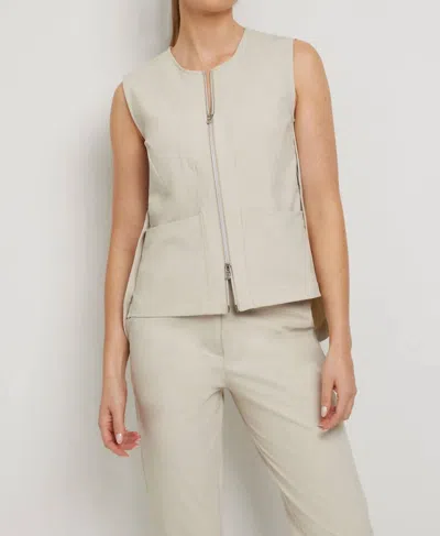Anatomie Adley Techno Linen Vest Top In Champagne