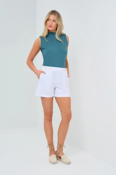 Anatomie Alma Performance Cotton Shorts In White