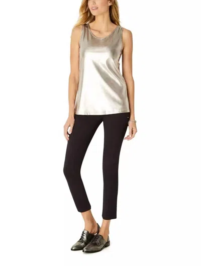 Anatomie Amaya Knit Tank Top In Metallic In Silver