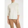 Anatomie Ash Ribbed Mock Neck Sweater In Ivory In Neutral