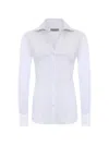 Anatomie Beth Mesh-sleeve Button-front Shirt In White