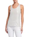 Anatomie Brynlee Shimmer Tank Top In Light Grey