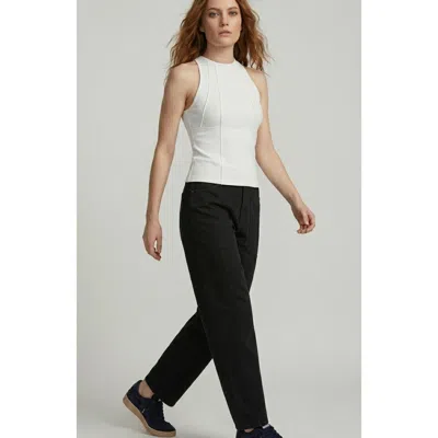 Anatomie Callie Rib Halter Top With Seam Shaping In White