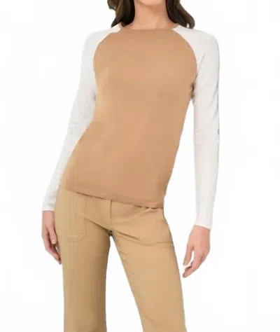 Anatomie Connie Tee In Camel/white In Brown