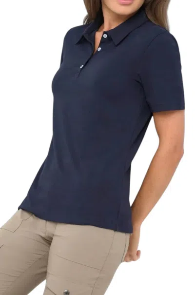 Anatomie Eve Pima Cotton Polo Shirt In Navy In Blue