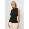 Anatomie Evie Sleeveless Sweater Knit Top In Black