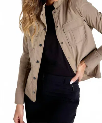 Anatomie Genova Ultra Light Performance Cotton Jacket In Khaki In Brown