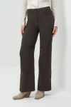 Anatomie Greyson Mid-weight Stretch Wide Leg Pant In Brown