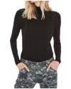Anatomie Halsey Ribbed Turtle Neck Top In Black In Black