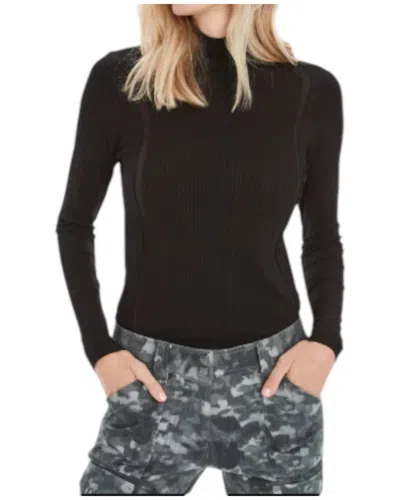 Anatomie Halsey Ribbed Turtle Neck Top In Black