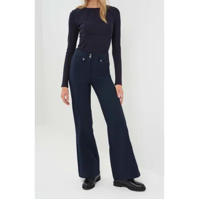 Anatomie Harley Midweight Travel Wide Leg Pant In Blue