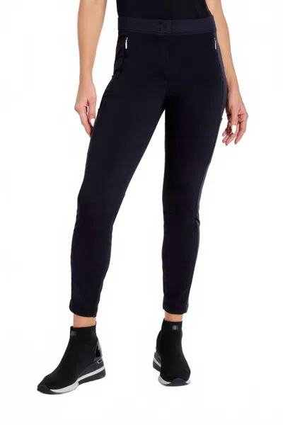 Anatomie Ipant Hybrid Zip Front Slim Fit Pant In Black
