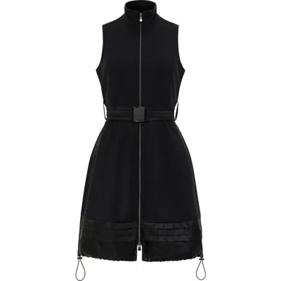 Anatomie Katana Performance Belted Sleeveless Dress In Black