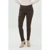Anatomie Kate Cozy Fleece-lined Travel Pant In Brown