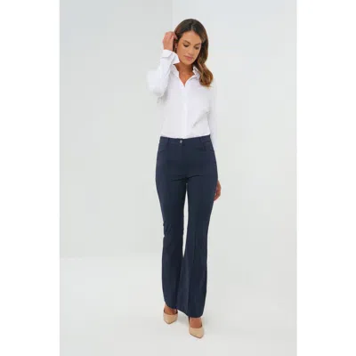 Anatomie Katya Ultralight Flare Pant With Pintucking In Blue