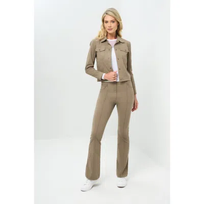 Anatomie Katya Ultralight Flare Pant With Pintucking In Brown