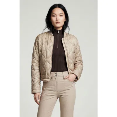 Anatomie Kyoto Quilted Bomber Jacket In Gold