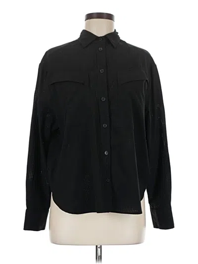 Pre-owned Anatomie Long Sleeve Blouse In Black