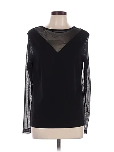 Pre-owned Anatomie Long Sleeve Top Black Crew Neck Tops