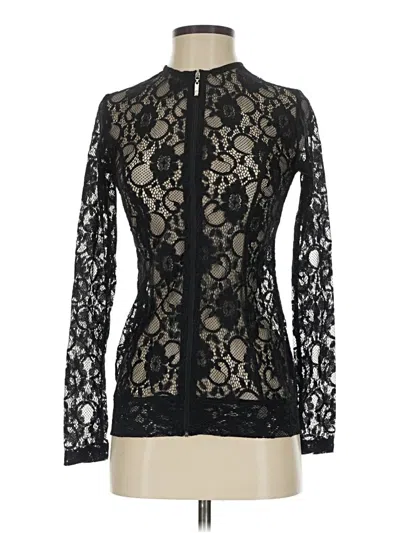 Pre-owned Anatomie Long Sleeve Top Black Mock Neckline Tops