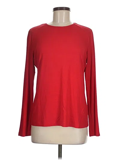 Pre-owned Anatomie Long Sleeve Top Red Crew Neck Tops