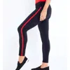 Anatomie Luisa Stripe Skinny Pant In Black Red In Red