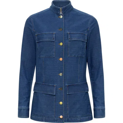 Anatomie Luvan Performance Denim Utility Jacket In Blue