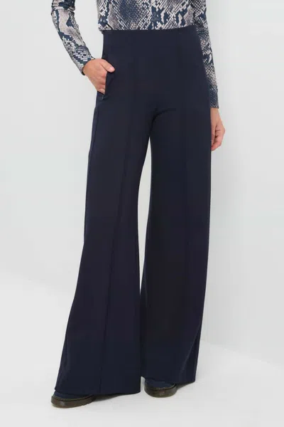 Anatomie Meadow Wide Leg Ponte Pants In Navy In Blue
