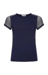 Anatomie Melissa Pima Cotton T-shirt In Navy