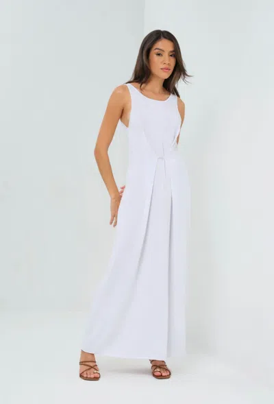 Anatomie Milo Knit Maxi Dress In White In Multi