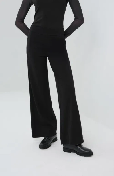 Anatomie Mita Comfortable Travel Pull On Wide Leg Pant In Black