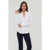Anatomie Beth Mesh-sleeve Button-front Shirt In White