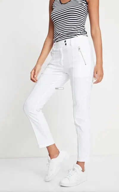 Anatomie Peggy Zippered Pants In White In Multi