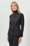 Anatomie Reign Performance Twill Button Front Jacket In Black