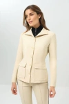 Anatomie Reign Performance Twill Button Front Jacket In White