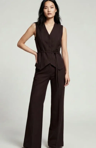 Anatomie Solstice Ponte Wide Leg Pant In Brown