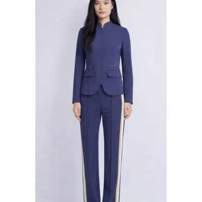 Anatomie Suki Sport Aeroflow Side Stripe Straight Leg Twill Trouser In Multi