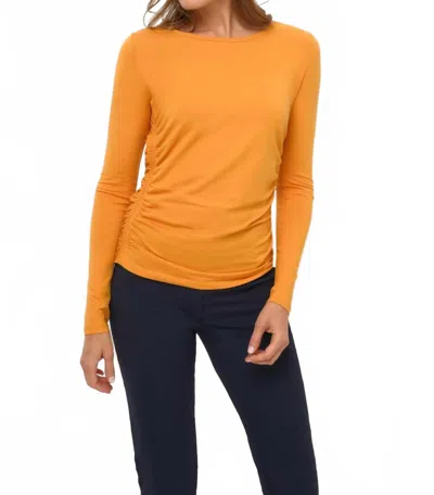Anatomie Tee Shirt Top In Tangerine In Yellow