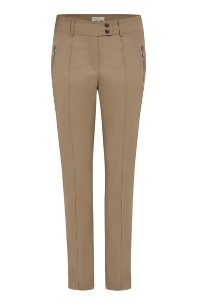 Anatomie The Peggy Zippered Pant In Khaki