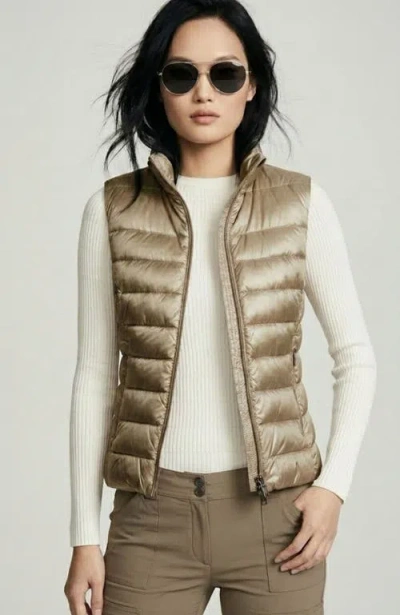 Anatomie Vela Puffer Vest In Animal Print