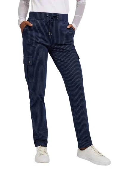 Anatomie Women's Indie Pinstripe Pant In Navy/white Pinstripe In Multi