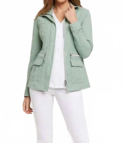 Anatomie Women's Keyna Embossed Jacket In Sage In Blue