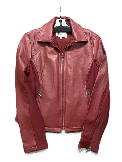 Anatomie Women's Leather Jacket In Crimson In Pink