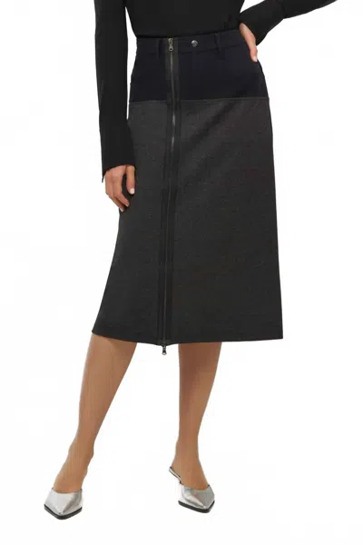 Anatomie Zita Skirt In Black/dark Charcoal